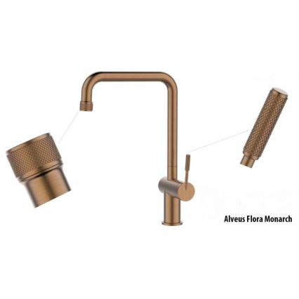 ALVEUS 1150763 - Rubinetto per lavello FLORA 34,8 cm rame