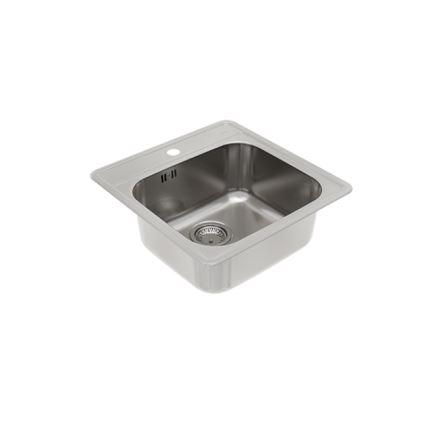 ALVEUS 1151258 - Lavello della cucina MORE 50x49 cm opaco acciaio/raso