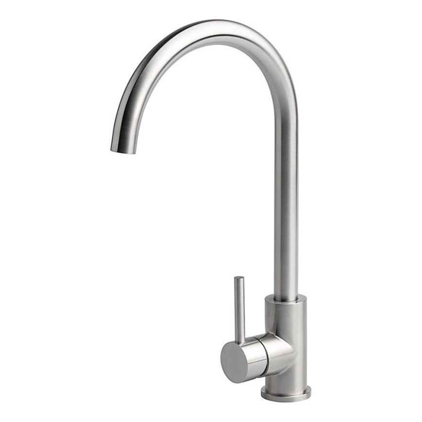 ALVEUS ES3508A - Rubinetto per lavello VIOLA 36,7 cm pettinato acciaio