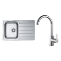 ALVEUS SET0026 - Lavello da cucina LINE 79x50 cm + miscelatore per lavello TONIA 29,5 cm cromo satinato/lucido