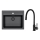 ALVEUS SETA23228 - Lavello da cucina ATROX 59x50 cm + rubinetto da cucina con braccio flessibile MINTAS 34 cm granito/nero opaco