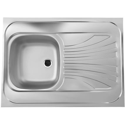 ALVEUS SETA24019 - Lavello da cucina CLASSIC 80x60 cm + rubinetto MINTAS 34 cm con braccio flessibile acciaio/nero