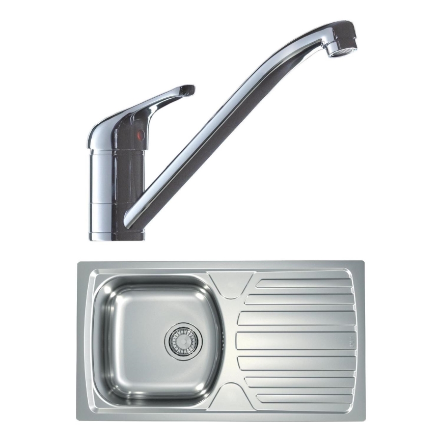 ALVEUS SETA259 - Lavello BASIC 78x43,5 cm + rubinetto RIVIERA 14,8 cm satinato/luccicante cromato