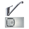 ALVEUS SETA259 - Lavello da cucina BASIC 78x43,5 cm + miscelatore per lavello RIVIERA 14,8 cm cromo satinato/lucido