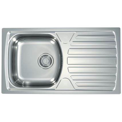 ALVEUS SETA259 - Lavello da cucina BASIC 78x43,5 cm + miscelatore per lavello RIVIERA 14,8 cm cromo satinato/lucido