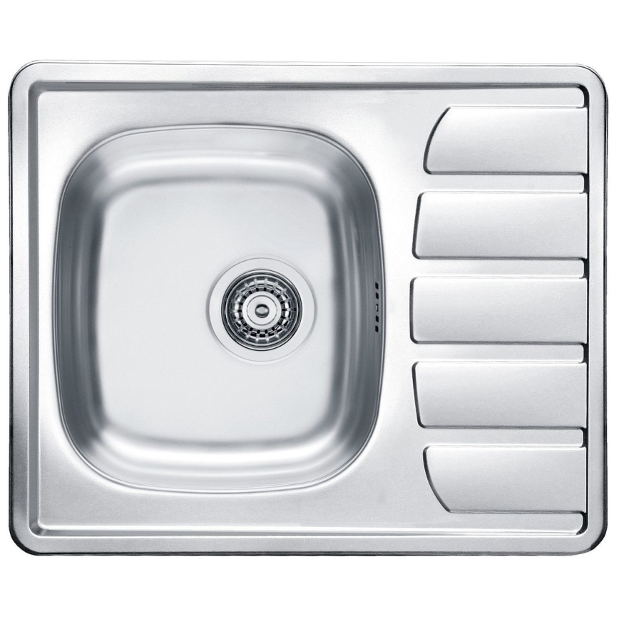 ALVEUS SETA265 - Lavello da cucina ZOOM 61,5x50 cm + rubinetto RIVIERA 14,8 cm satin/lucido cromo