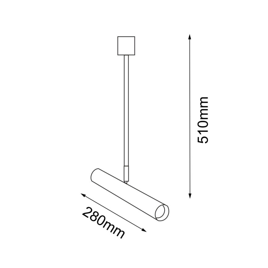 Amplex - Lampadario a sospensione con supporto rigido 1xGU10-MR11/15W/230V nero/ottone