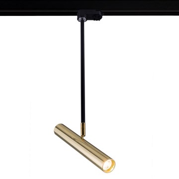 Amplex - Lampadario a sospensione con supporto rigido per sistema a binario 1xGU10-MR11/15W/230V nero/ottone