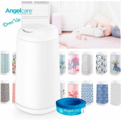 Angelcare - Cestino per pannolini DRESS UP + 1x ricarica cassette