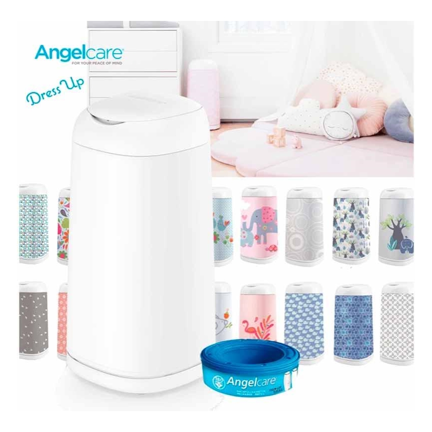 Angelcare - Cestino per pannolini DRESS UP + 1x ricarica cassette