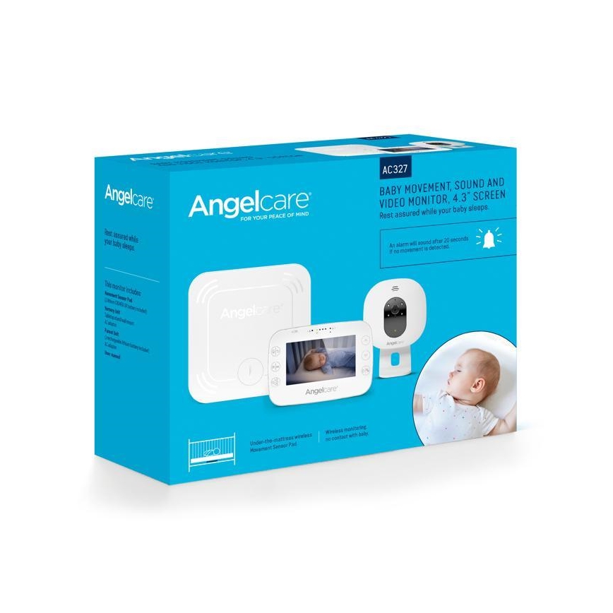 Angelcare - SET Monitor respiro 16x16 cm + video baby monitor USB