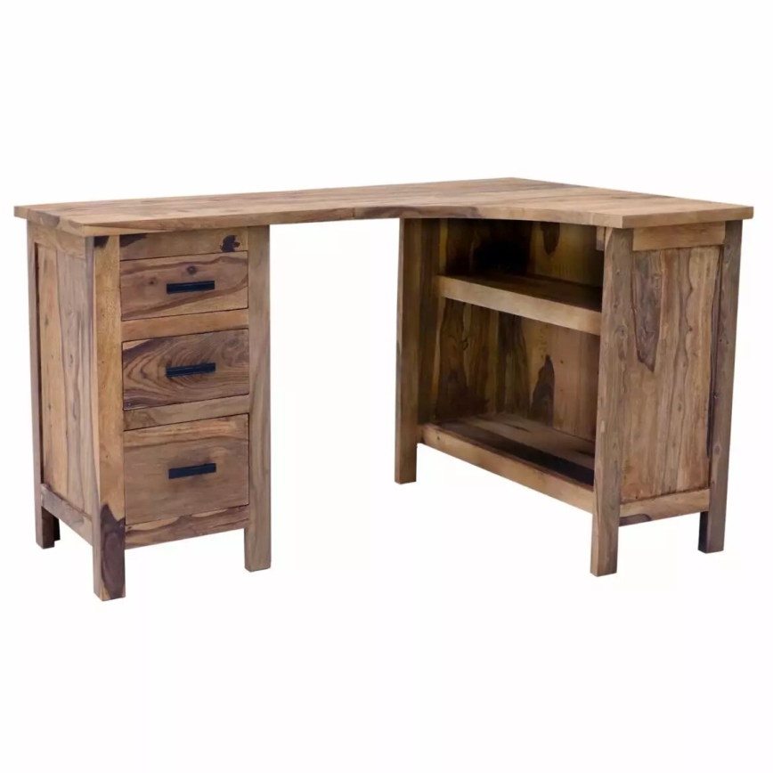 Angolo scrivania RAMI 130x85 cm legno solido/palissandro