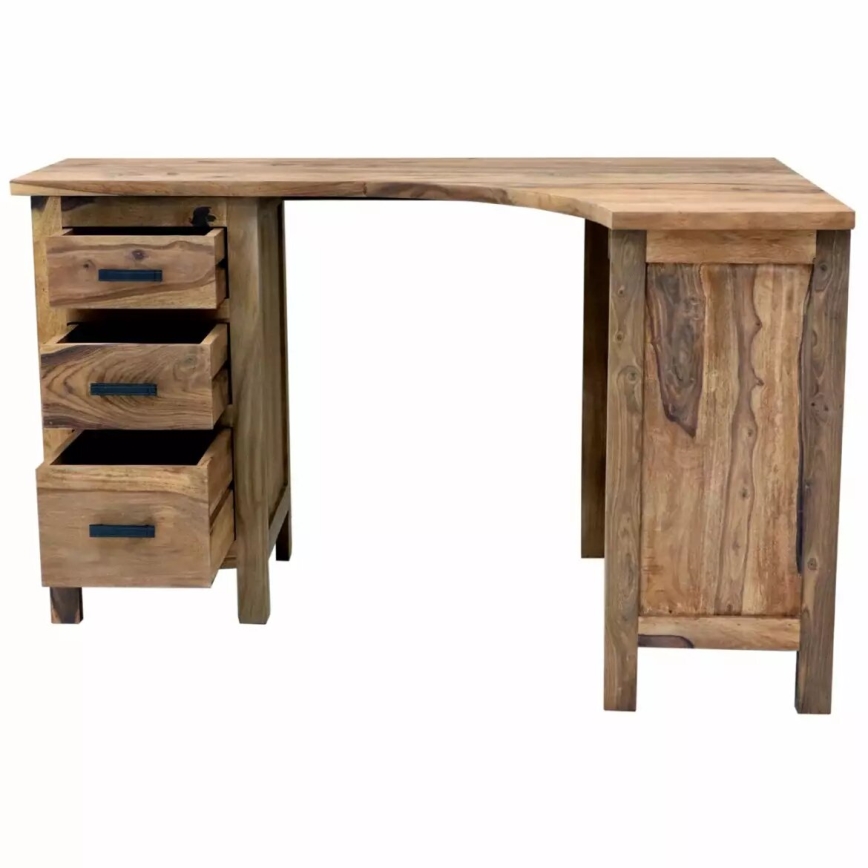 Angolo scrivania RAMI 130x85 cm legno solido/palissandro