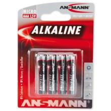 Ansmann 09630 LR03 AAA RED - 4pz batterie alcaline 1,5V