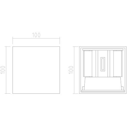 APLED - Applique a LED da esterno CUBE 2xLED/3W/230V IP65