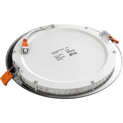 APLED - Lampada LED da incasso per bagni RONDO LED/18W/230V IP40 diametro 22,5 cm cromo opaco