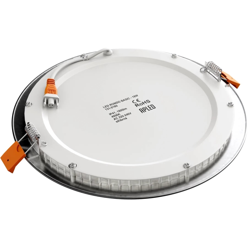 APLED - Lampada LED da incasso per bagni RONDO LED/18W/230V IP40 diametro 22,5 cm cromo opaco
