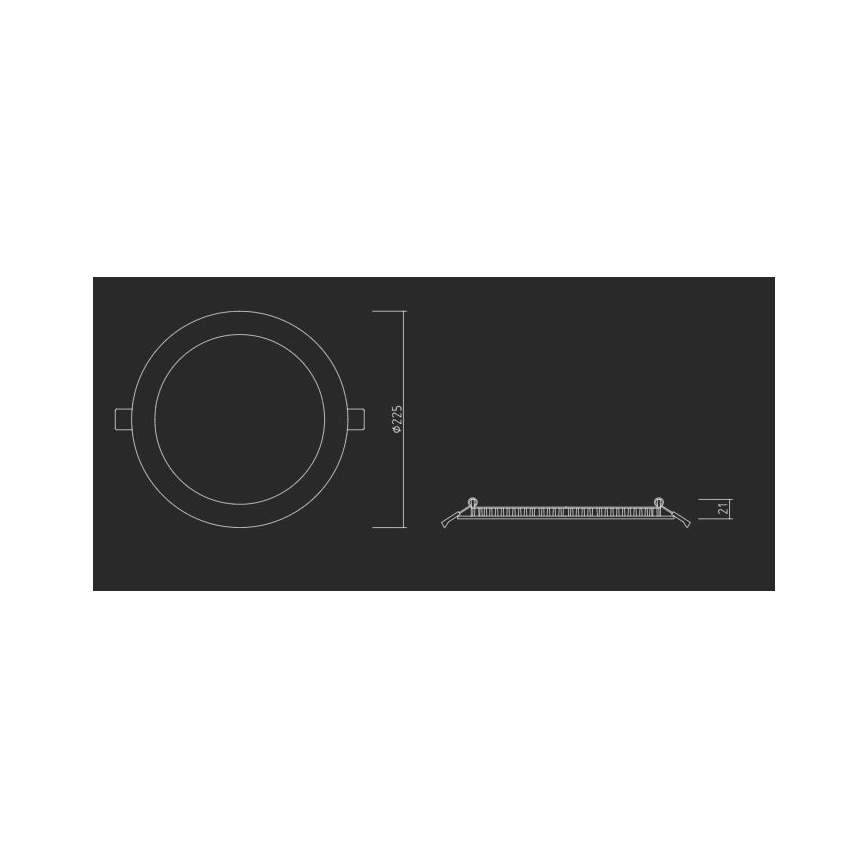 APLED - Lampada LED da incasso per bagni RONDO LED/18W/230V IP40 diametro 22,5 cm cromo opaco