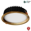 APLED - Lampada LED da incasso RONDO WOODLINE LED/12W/230V 4000K diametro 20 cm cenere legno solido