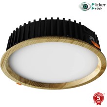 APLED - Lampada LED da incasso RONDO WOODLINE LED/18W/230V 3000K diametro 26 cm pino legno solido