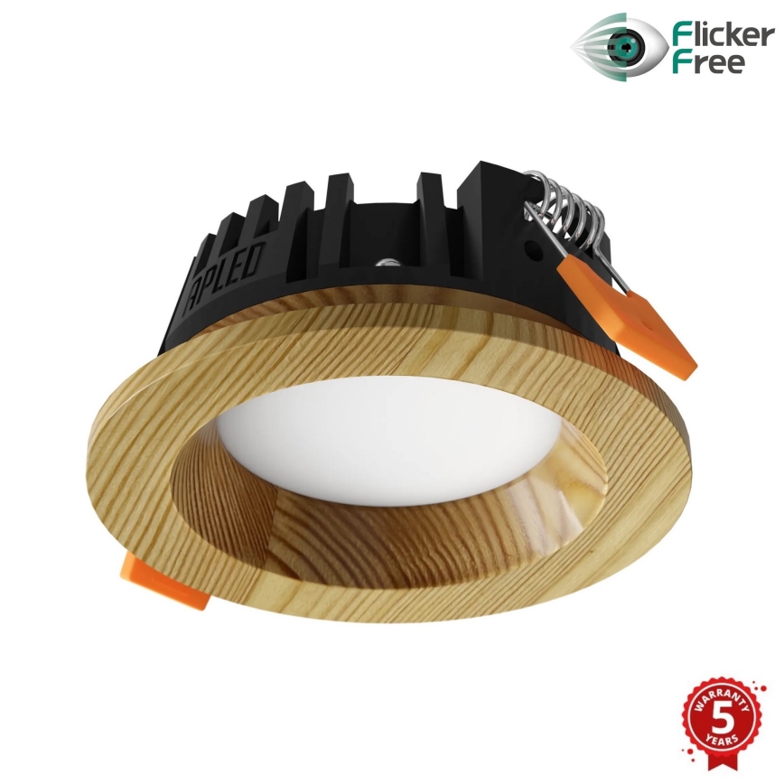 APLED - Lampada LED da incasso RONDO WOODLINE LED/3W/230V 4000K diametro 9 cm pino legno solido