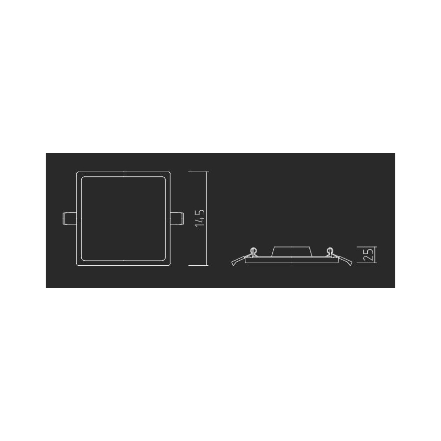 APLED - Lampada LED da incasso SQUARE SLIM LED/16W/230V 14,5x14,5 cm bianco