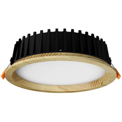 APLED - Lampada LED da incasso RONDO WOODLINE LED/12W/230V 3000K diametro 20 cm pino legno solido