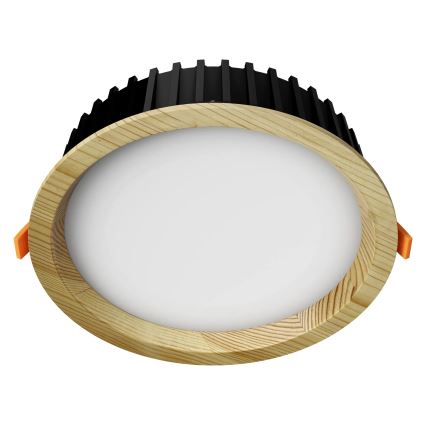 APLED - Lampada LED da incasso RONDO WOODLINE LED/12W/230V 3000K diametro 20 cm pino legno solido