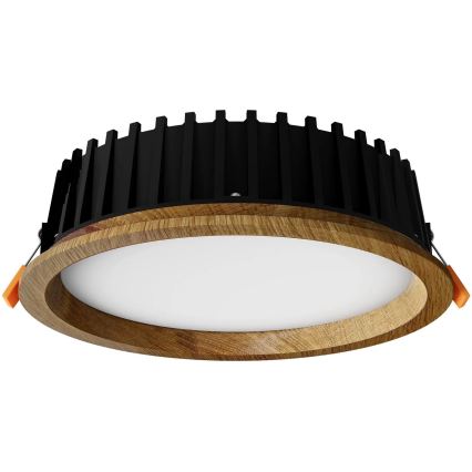 APLED - Lampada LED da incasso RONDO WOODLINE LED/12W/230V 3000K diametro 20 cm quercia legno solido