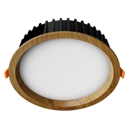 APLED - Lampada LED da incasso RONDO WOODLINE LED/12W/230V 3000K diametro 20 cm quercia legno solido