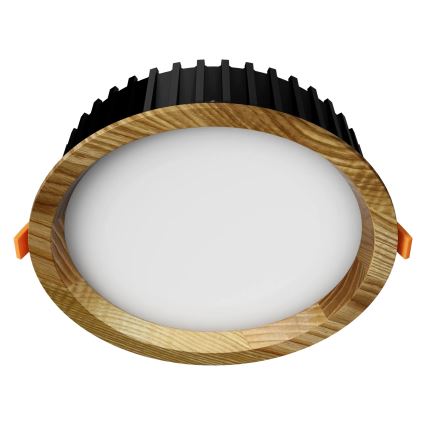 APLED - Lampada LED da incasso RONDO WOODLINE LED/12W/230V 4000K diametro 20 cm cenere legno solido