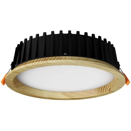 APLED - Lampada LED da incasso RONDO WOODLINE LED/12W/230V 4000K diametro 20 cm pino legno solido