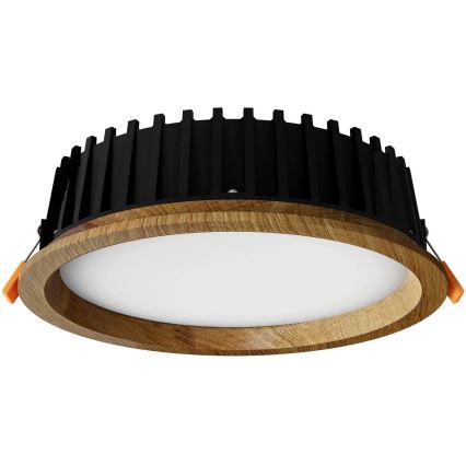 APLED - Lampada LED da incasso RONDO WOODLINE LED/12W/230V 4000K diametro 20 cm quercia legno solido