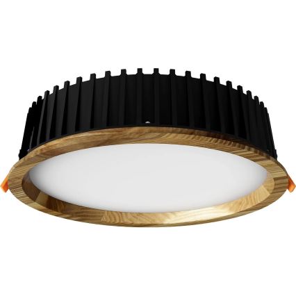 APLED - Lampada LED da incasso RONDO WOODLINE LED/18W/230V 3000K diametro 26 cm cenere legno solido