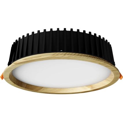 APLED - Lampada LED da incasso RONDO WOODLINE LED/18W/230V 3000K diametro 26 cm pino legno solido