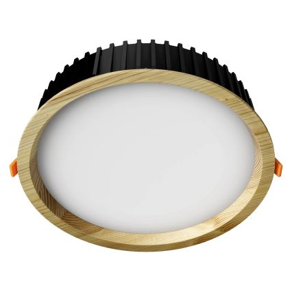 APLED - Lampada LED da incasso RONDO WOODLINE LED/18W/230V 3000K diametro 26 cm pino legno solido