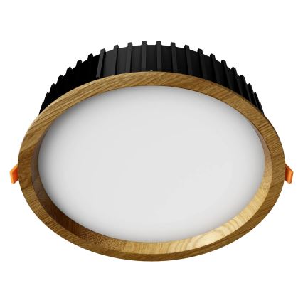 APLED - Lampada LED da incasso RONDO WOODLINE LED/18W/230V 3000K diametro 26 cm quercia legno solido