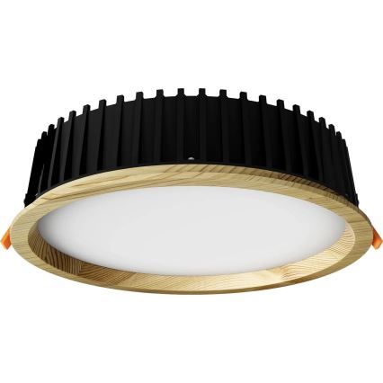 APLED - Lampada LED da incasso RONDO WOODLINE LED/18W/230V 4000K diametro 26 cm pino legno solido