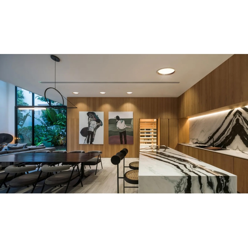 APLED - Lampada LED da incasso RONDO WOODLINE LED/18W/230V 4000K diametro 26 cm quercia legno solido