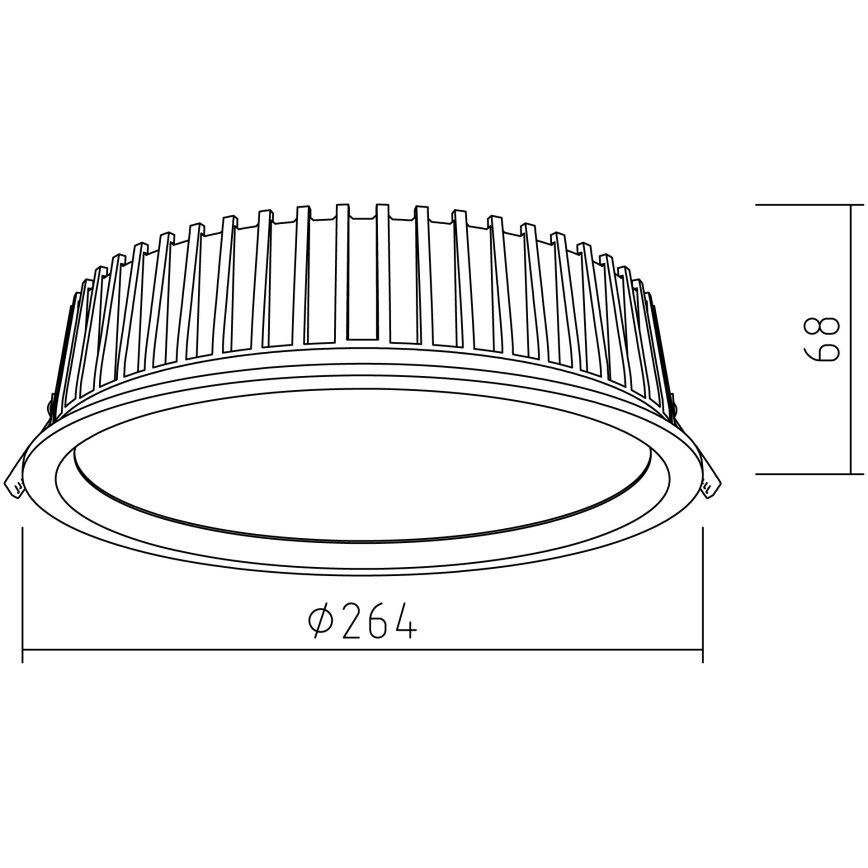 APLED - Lampada LED da incasso RONDO WOODLINE LED/18W/230V 4000K diametro 26 cm quercia legno solido
