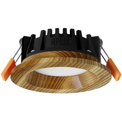 APLED - Lampada LED da incasso RONDO WOODLINE LED/3W/230V 3000K diametro 9 cm cenere legno solido