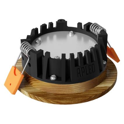 APLED - Lampada LED da incasso RONDO WOODLINE LED/3W/230V 3000K diametro 9 cm cenere legno solido