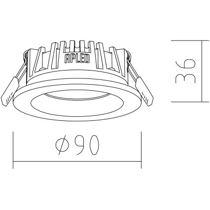 APLED - Lampada LED da incasso RONDO WOODLINE LED/3W/230V 3000K diametro 9 cm cenere legno solido