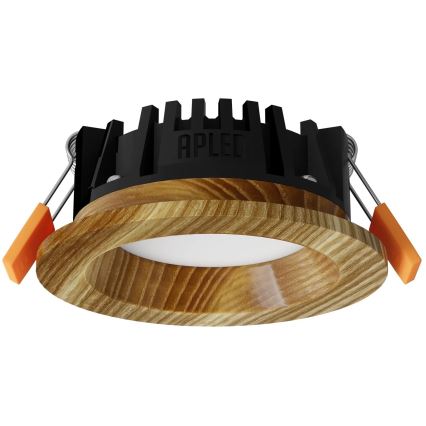 APLED - Lampada LED da incasso RONDO WOODLINE LED/3W/230V 4000K diametro 9 cm cenere legno solido