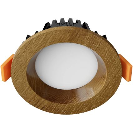 APLED - Lampada LED da incasso RONDO WOODLINE LED/3W/230V 4000K diametro 9 cm quercia legno solido