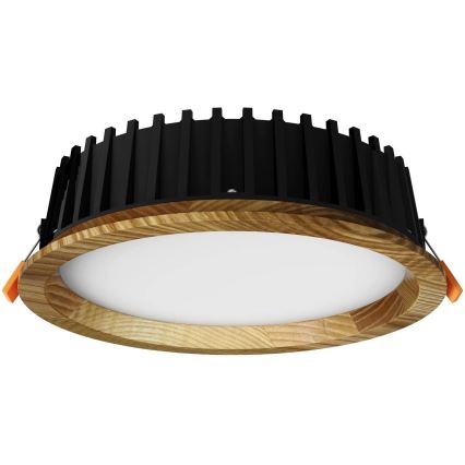 APLED - Lampada LED da incasso RONDO WOODLINE LED/6W/230V 3000K diametro 15 cm cenere legno solido