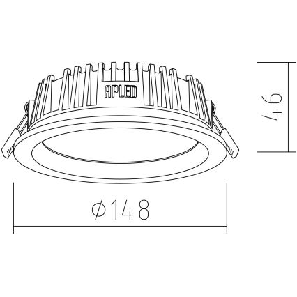 APLED - Lampada LED da incasso RONDO WOODLINE LED/6W/230V 3000K diametro 15 cm cenere legno solido