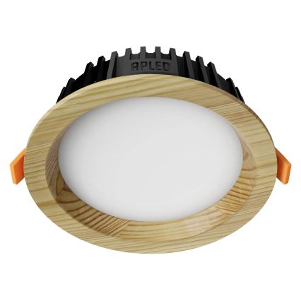 APLED - Lampada LED da incasso RONDO WOODLINE LED/6W/230V 3000K diametro 15 cm pino legno solido