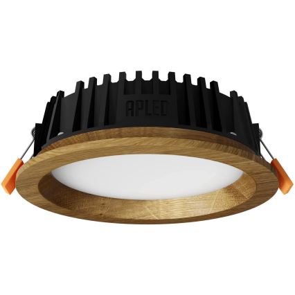 APLED - Lampada LED da incasso RONDO WOODLINE LED/6W/230V 3000K diametro 15 cm quercia legno solido