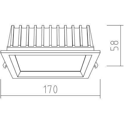 APLED - Lampada LED da incasso SQUARE WOODLINE LED/12W/230V 3000K 17x17 cm pino legno solido